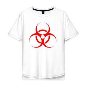 Мужская футболка хлопок Oversize с принтом BIOHAZARD в городе Новоалтайск, 100% хлопок | свободный крой, круглый ворот, “спинка” длиннее передней части | biohazard | radiation | re | re3 | residenr evil | toxic | virusвирус | world war z | биохазард | обитель зла | радиация | токсик | эпидемия