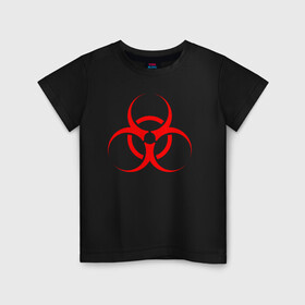 Детская футболка хлопок с принтом BIOHAZARD в городе Новоалтайск, 100% хлопок | круглый вырез горловины, полуприлегающий силуэт, длина до линии бедер | biohazard | radiation | re | re3 | residenr evil | toxic | virusвирус | world war z | биохазард | обитель зла | радиация | токсик | эпидемия