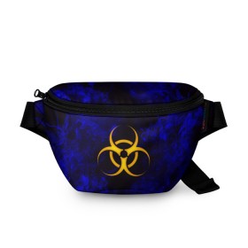 Поясная сумка 3D с принтом BIOHAZARD в городе Новоалтайск, 100% полиэстер | плотная ткань, ремень с регулируемой длиной, внутри несколько карманов для мелочей, основное отделение и карман с обратной стороны сумки застегиваются на молнию | biohazard | radiation | re | re3 | residenr evil | toxic | virusвирус | world war z | биохазард | обитель зла | радиация | токсик | эпидемия