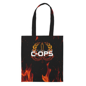 Шоппер 3D с принтом CRITICAL OPS (C-OPS). в городе Новоалтайск, 100% полиэстер | Плотность: 200 г/м2; Размер: 34×35 см; Высота лямок: 30 см | c ops | critical ops | cs go | esport | fbi | free fire | game | ops | swat | игра | к опс | киберспорт | критикал | критикал опс | критические операции | опс | сват | фбр | экшен