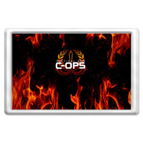 Магнит 45*70 с принтом CRITICAL OPS (C-OPS). в городе Новоалтайск, Пластик | Размер: 78*52 мм; Размер печати: 70*45 | c ops | critical ops | cs go | esport | fbi | free fire | game | ops | swat | игра | к опс | киберспорт | критикал | критикал опс | критические операции | опс | сват | фбр | экшен