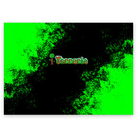 Поздравительная открытка с принтом Terraria в городе Новоалтайск, 100% бумага | плотность бумаги 280 г/м2, матовая, на обратной стороне линовка и место для марки
 | action | minecraft | terraria | игра | компьютерная игра | приключение | терария | террария
