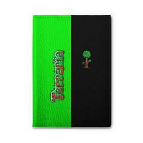 Обложка для автодокументов с принтом Terraria в городе Новоалтайск, натуральная кожа |  размер 19,9*13 см; внутри 4 больших “конверта” для документов и один маленький отдел — туда идеально встанут права | action | minecraft | terraria | игра | компьютерная игра | приключение | терария | террария