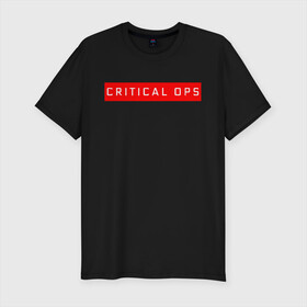 Мужская футболка хлопок Slim с принтом CRITICAL OPS (C-OPS). в городе Новоалтайск, 92% хлопок, 8% лайкра | приталенный силуэт, круглый вырез ворота, длина до линии бедра, короткий рукав | c ops | critical ops | cs go | esport | fbi | free fire | game | ops | swat | игра | к опс | киберспорт | критикал | критикал опс | критические операции | опс | сват | фбр | экшен