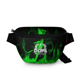Поясная сумка 3D с принтом C-OPS(CRITICAL OPS) в городе Новоалтайск, 100% полиэстер | плотная ткань, ремень с регулируемой длиной, внутри несколько карманов для мелочей, основное отделение и карман с обратной стороны сумки застегиваются на молнию | action | mobile game | спецназ | шутер