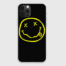 Чехол для iPhone 12 Pro Max с принтом NIRVANA (+ на спине) в городе Новоалтайск, Силикон |  | cobain | kurt | nirvana | карбон | кобейн | курт | нирвана | смайл | улыбка