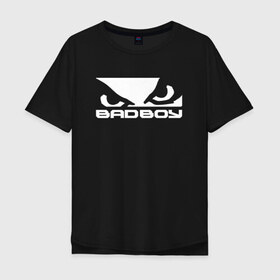 Мужская футболка хлопок Oversize с принтом BADBOY в городе Новоалтайск, 100% хлопок | свободный крой, круглый ворот, “спинка” длиннее передней части | bad | bad boy | badboy | boy | brand | mma | sport | usa | америка | бренд | единоборства | мма | спорт | сша