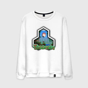 Мужской свитшот хлопок с принтом Terraria в городе Новоалтайск, 100% хлопок |  | game | logo | teraria | terraria | игра | инди игра | логотип | надпись | терария | террария