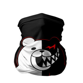 Бандана-труба 3D с принтом MONOKUMA в городе Новоалтайск, 100% полиэстер, ткань с особыми свойствами — Activecool | плотность 150‒180 г/м2; хорошо тянется, но сохраняет форму | anime | bear | black  white | danganronpa | kurokuma | monodam | monokuma | monomi | monotaro | rabbit | school | shirokuma | аниме | главарь | мoноми | монокума | черно белый | школа