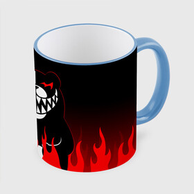 Кружка с полной запечаткой с принтом MONOKUMA в городе Новоалтайск, керамика | ёмкость 330 мл | anime | bear | black  white | danganronpa | kurokuma | monodam | monokuma | monomi | monotaro | rabbit | school | shirokuma | аниме | главарь | мoноми | монокума | черно белый | школа