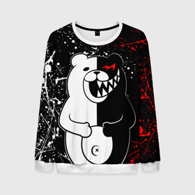 Мужской свитшот 3D с принтом monokuma хохочет в городе Новоалтайск, 100% полиэстер с мягким внутренним слоем | круглый вырез горловины, мягкая резинка на манжетах и поясе, свободная посадка по фигуре | anime | bear | black  white | danganronpa | kurokuma | monodam | monokuma | monomi | monotaro | rabbit | school | shirokuma | аниме | главарь | мoноми | монокума | черно белый | школа