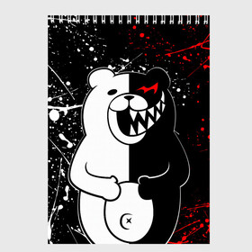 Скетчбук с принтом MONOKUMA в городе Новоалтайск, 100% бумага
 | 48 листов, плотность листов — 100 г/м2, плотность картонной обложки — 250 г/м2. Листы скреплены сверху удобной пружинной спиралью | anime | bear | black  white | danganronpa | kurokuma | monodam | monokuma | monomi | monotaro | rabbit | school | shirokuma | аниме | главарь | мoноми | монокума | черно белый | школа