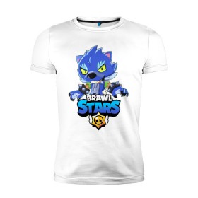 Мужская футболка премиум с принтом BRAWL STARS LEON в городе Новоалтайск, 92% хлопок, 8% лайкра | приталенный силуэт, круглый вырез ворота, длина до линии бедра, короткий рукав | bibi | brawl stars | crow | el brown | leon | leon shark | max | sally leon | shark | stars | werewolf | акула | биби | ворон | леон | оборотень