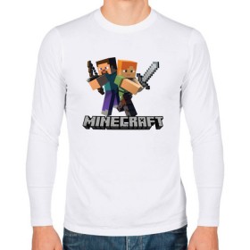Мужской лонгслив хлопок с принтом MINECRAFT в городе Новоалтайск, 100% хлопок |  | Тематика изображения на принте: block | creeper | cube | minecraft | pixel | блок | геометрия | крафт | крипер | кубики | майнкрафт | пиксели