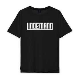 Мужская футболка хлопок Oversize с принтом LINDEMANN (+НА СПИНЕ) в городе Новоалтайск, 100% хлопок | свободный крой, круглый ворот, “спинка” длиннее передней части | lindemann | lm | rock | кристиан лоренц | линдеманн | лм | музыка | рок | тилль линдеманн