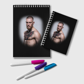 Блокнот с принтом Conor McGregor в городе Новоалтайск, 100% бумага | 48 листов, плотность листов — 60 г/м2, плотность картонной обложки — 250 г/м2. Листы скреплены удобной пружинной спиралью. Цвет линий — светло-серый
 | Тематика изображения на принте: conor | conor mcgregor | mcgregor | mma | ufc | бокс | борьба | конор | конор мак грегор | мма | юфс