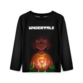 Детский лонгслив 3D с принтом UNDERTALE CHARA в городе Новоалтайск, 100% полиэстер | длинные рукава, круглый вырез горловины, полуприлегающий силуэт
 | asriel dreemurr | chara | frisk | gaster blaster | sans | undertale | азриэль дримурр | андертейл | андрайн | гастер | меттатон | санс | фриск | чара