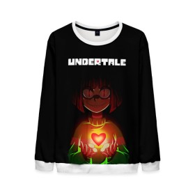 Мужской свитшот 3D с принтом UNDERTALE CHARA в городе Новоалтайск, 100% полиэстер с мягким внутренним слоем | круглый вырез горловины, мягкая резинка на манжетах и поясе, свободная посадка по фигуре | Тематика изображения на принте: asriel dreemurr | chara | frisk | gaster blaster | sans | undertale | азриэль дримурр | андертейл | андрайн | гастер | меттатон | санс | фриск | чара