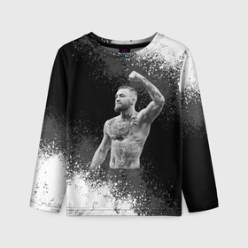 Детский лонгслив 3D с принтом Conor McGregor в городе Новоалтайск, 100% полиэстер | длинные рукава, круглый вырез горловины, полуприлегающий силуэт
 | conor | conor mcgregor | mcgregor | mma | ufc | бокс | борьба | конор | конор мак грегор | мма | юфс