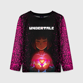 Детский лонгслив 3D с принтом UNDERTALE FRISK в городе Новоалтайск, 100% полиэстер | длинные рукава, круглый вырез горловины, полуприлегающий силуэт
 | asriel dreemurr | chara | frisk | gaster blaster | sans | undertale | азриэль дримурр | андертейл | андрайн | гастер | меттатон | санс | фриск | чара