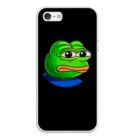 Чехол для iPhone 5/5S матовый с принтом Frog в городе Новоалтайск, Силикон | Область печати: задняя сторона чехла, без боковых панелей | animal | frog | head | meme | голова | животные | лягушка | мем | прикол | юмор