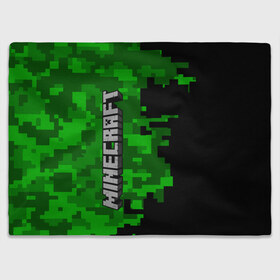 Плед 3D с принтом MINECRAFT в городе Новоалтайск, 100% полиэстер | закругленные углы, все края обработаны. Ткань не мнется и не растягивается | block | creeper | cube | minecraft | pixel | блок | геометрия | крафт | крипер | кубики | майнкрафт | пиксели