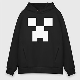 Мужское худи Oversize хлопок с принтом MINECRAFT CREEPER в городе Новоалтайск, френч-терри — 70% хлопок, 30% полиэстер. Мягкий теплый начес внутри —100% хлопок | боковые карманы, эластичные манжеты и нижняя кромка, капюшон на магнитной кнопке | block | creeper | cube | minecraft | pixel | блок | геометрия | крафт | крипер | кубики | майнкрафт | пиксели