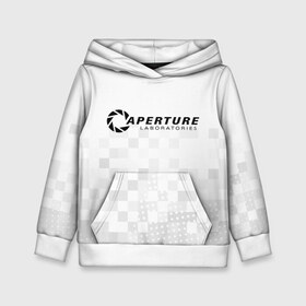 Детская толстовка 3D с принтом PORTAL в городе Новоалтайск, 100% полиэстер | двухслойный капюшон со шнурком для регулировки, мягкие манжеты на рукавах и по низу толстовки, спереди карман-кенгуру с мягким внутренним слоем | Тематика изображения на принте: aperture laboratories | glados | portal | portal 2 | valve | гладос | портал | портал 2 | челл