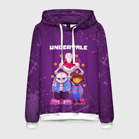 Мужская толстовка 3D с принтом UNDERTALE в городе Новоалтайск, 100% полиэстер | двухслойный капюшон со шнурком для регулировки, мягкие манжеты на рукавах и по низу толстовки, спереди карман-кенгуру с мягким внутренним слоем. | asriel dreemurr | chara | frisk | gaster blaster | sans | undertale | азриэль дримурр | андертейл | андрайн | гастер | меттатон | санс | фриск | чара