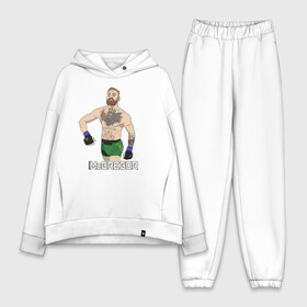 Женский костюм хлопок Oversize с принтом Конор МакГрегор в городе Новоалтайск,  |  | conor mcgregor | m1 | the notorious | ufc | боевые | боец | борьба | единоборства | ирландский | искусства | конор макгрегор | м1 | мма | печально известный | смешанные | юфс