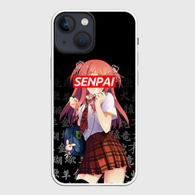 Чехол для iPhone 13 mini с принтом SENPAI ANIME в городе Новоалтайск,  |  | ahegao | kawai | kowai | oppai | otaku | senpai | sugoi | waifu | yandere | ахегао | ковай | отаку | сенпай | яндере