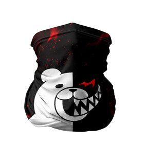 Бандана-труба 3D с принтом MONOKUMA в городе Новоалтайск, 100% полиэстер, ткань с особыми свойствами — Activecool | плотность 150‒180 г/м2; хорошо тянется, но сохраняет форму | anime | bear | black  white | danganronpa | kurokuma | monodam | monokuma | monomi | monotaro | rabbit | school | shirokuma | аниме | главарь | мoноми | монокума | черно белый | школа