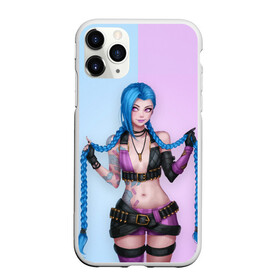 Чехол для iPhone 11 Pro Max матовый с принтом League of Legends Jinx в городе Новоалтайск, Силикон |  | Тематика изображения на принте: art | braids | cartridges | character | game | girl | jinx | league of legends | lol | pigtails | tattoo | арт | девушка | джинкс | игра | косички | косы | лига легенд | лол | патроны | персонаж | тату