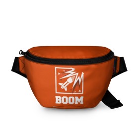 Поясная сумка 3D с принтом Boom Bitch! в городе Новоалтайск, 100% полиэстер | плотная ткань, ремень с регулируемой длиной, внутри несколько карманов для мелочей, основное отделение и карман с обратной стороны сумки застегиваются на молнию | ace | diamond | epic | fails | funny | gameplay | mozzie | pro league | pvp | r6 | r6s | random | update | герой | дым | огонь | осада | пламя | радуга | снайпер | сражения | туман | шутер