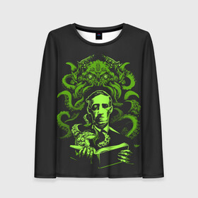 Женский лонгслив 3D с принтом Cthulhu в городе Новоалтайск, 100% полиэстер | длинные рукава, круглый вырез горловины, полуприлегающий силуэт | call of cthulhu | cthulhu | lovecraft | valaybalalay | валайбалалай | зов | ктулху | лавкрафт | мистика | монстры | ужасы | фэнтези | хоррор