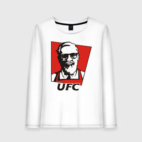Женский лонгслив хлопок с принтом UFC в городе Новоалтайск, 100% хлопок |  | mcgregor | боец | единоборства | конор макгрегор | макгрегор | спорт