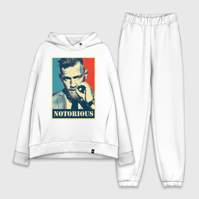 Женский костюм хлопок Oversize с принтом Notorious в городе Новоалтайск,  |  | mcgregor | notorious | боец | единоборства | конор макгрегор | макгрегор | печально известный | спорт