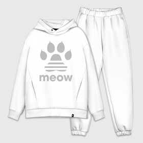 Мужской костюм хлопок OVERSIZE с принтом Meow в городе Новоалтайск,  |  | animal | cat | cute | kitty | meow | друг | животные | киска | китти | кот | котенок | котик | кошечка | кошка | лев | леопард | милый | мур | мяу | пантера | питомец | рысь | тигр | улыбка