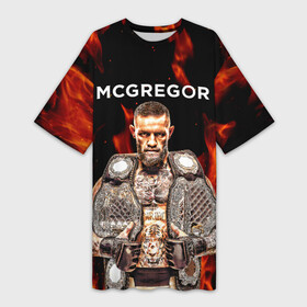 Платье-футболка 3D с принтом CONOR McGREGOR. в городе Новоалтайск,  |  | conor | conor mcgregor | ufs | бокс | дональд серроне | ирландский боец | конор | конор макгрегор | конор макгрегор vs дональд серроне | макгрегор | профессиональный бокс | смешанные бои