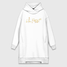 Платье-худи хлопок с принтом LIL PEEP GOLDEN LOGO в городе Новоалтайск,  |  | lil peep | lil prince | pink | зарубежная музыка | лил пип | маленький принц