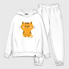 Мужской костюм хлопок OVERSIZE с принтом Кошечка в городе Новоалтайск,  |  | animal | cat | cute | kitty | meow | друг | животные | киска | китти | кот | котенок | котик | кошечка | кошка | лев | леопард | милый | мур | мяу | пантера | питомец | рысь | тигр | улыбка