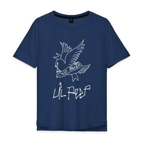 Мужская футболка хлопок Oversize с принтом LIL PEEP в городе Новоалтайск, 100% хлопок | свободный крой, круглый ворот, “спинка” длиннее передней части | lil peep | lil prince | pink | зарубежная музыка | лил пип | маленький принц