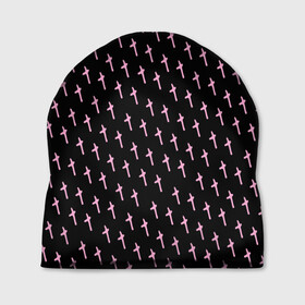 Шапка 3D с принтом LiL PEEP Pattern в городе Новоалтайск, 100% полиэстер | универсальный размер, печать по всей поверхности изделия | lil peep | lil prince | pink | зарубежная музыка | лил пип | маленький принц