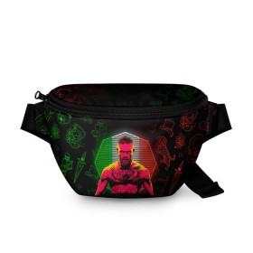 Поясная сумка 3D с принтом CONOR McGREGOR. в городе Новоалтайск, 100% полиэстер | плотная ткань, ремень с регулируемой длиной, внутри несколько карманов для мелочей, основное отделение и карман с обратной стороны сумки застегиваются на молнию | conor | conor mcgregor | ssru | ufs | бокс | дональд серроне | ирландский боец | конор | конор макгрегор | конор макгрегор vs дональд серроне | макгрегор | профессиональный бокс | смешанные бои
