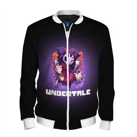 Мужской бомбер 3D с принтом UNDERTALE в городе Новоалтайск, 100% полиэстер | застегивается на молнию, по бокам два кармана без застежек, по низу бомбера и на воротнике - эластичная резинка | asriel dreemurr | chara | frisk | gaster blaster | sans | undertale | азриэль дримурр | андертейл | андрайн | гастер | меттатон | санс | фриск | чара