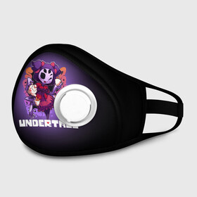 Маска из неопрена с принтом UNDERTALE в городе Новоалтайск, неопрен 100% | Форма огибающая нос. Резинки для ушей с дополнительной резинкой на затылке. Клапан для выдоха для активного дыхания при занятиях спортом. Эластичный материал маски и окантовки для лучшего растяжения и прилегания маски.  | asriel dreemurr | chara | frisk | gaster blaster | sans | undertale | азриэль дримурр | андертейл | андрайн | гастер | меттатон | санс | фриск | чара
