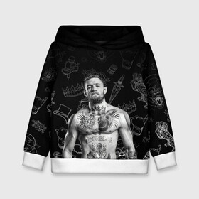 Детская толстовка 3D с принтом CONOR McGREGOR. в городе Новоалтайск, 100% полиэстер | двухслойный капюшон со шнурком для регулировки, мягкие манжеты на рукавах и по низу толстовки, спереди карман-кенгуру с мягким внутренним слоем | conor | conor mcgregor | ssru | ufs | бокс | дональд серроне | ирландский боец | конор | конор макгрегор | конор макгрегор vs дональд серроне | макгрегор | профессиональный бокс | смешанные бои