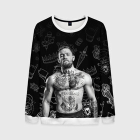 Мужской свитшот 3D с принтом CONOR McGREGOR. в городе Новоалтайск, 100% полиэстер с мягким внутренним слоем | круглый вырез горловины, мягкая резинка на манжетах и поясе, свободная посадка по фигуре | conor | conor mcgregor | ssru | ufs | бокс | дональд серроне | ирландский боец | конор | конор макгрегор | конор макгрегор vs дональд серроне | макгрегор | профессиональный бокс | смешанные бои
