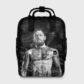 Женский рюкзак 3D с принтом CONOR McGREGOR. в городе Новоалтайск, 100% полиэстер | лямки с регулируемой длиной, сверху ручки, чтобы рюкзак нести как сумку. Основное отделение закрывается на молнию, как и внешний карман. Внутри два дополнительных кармана, один из которых закрывается на молнию. По бокам два дополнительных кармашка, куда поместится маленькая бутылочка
 | conor | conor mcgregor | ssru | ufs | бокс | дональд серроне | ирландский боец | конор | конор макгрегор | конор макгрегор vs дональд серроне | макгрегор | профессиональный бокс | смешанные бои