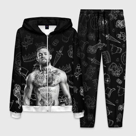 Мужской костюм 3D с принтом CONOR McGREGOR. в городе Новоалтайск, 100% полиэстер | Манжеты и пояс оформлены тканевой резинкой, двухслойный капюшон со шнурком для регулировки, карманы спереди | Тематика изображения на принте: conor | conor mcgregor | ssru | ufs | бокс | дональд серроне | ирландский боец | конор | конор макгрегор | конор макгрегор vs дональд серроне | макгрегор | профессиональный бокс | смешанные бои